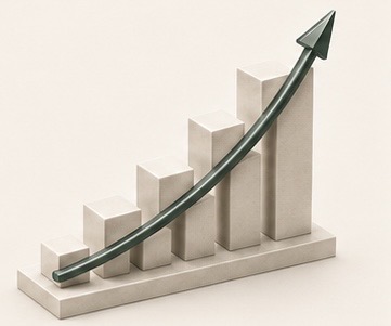 Rising chart symbol